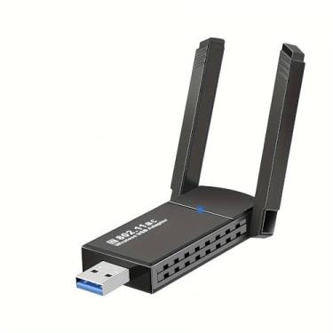 Imagem de Mini adaptador de rede sem fio para PC de mesa, adaptador WiFi USB 1300Mbps para PC antena de banda dupla embutida de alto ganho 5 G/2,4G para desktop, laptop, Windows 7/8/8.1/10/11