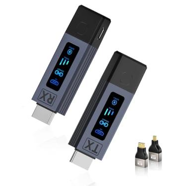 Imagem de Transmissor e receptor HDMI sem fio aprimorado 2025 de 393 pés/120 m, tela de LED, decodificação 4K 1080p a 60Hz, vídeo Ultra HD de banda dupla 5G + 2,4G, Plug and Play, para PC/PS5/Xbox para TV