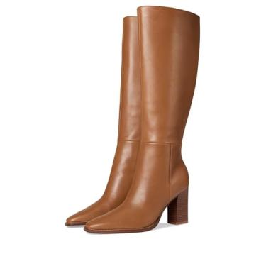 Imagem de Nine West Bota de cano alto feminina Zazz, Couro caramelo, 42