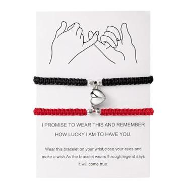 Imagem de Pulseiras para casais, 2 peças, pulseiras trançadas feitas à mão, para mulheres, homens, presentes de amizade, Medium, Latão, Sem Pedra Preciosa