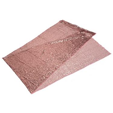 Imagem de Siwoted pano de fundo cortina rosa ouro grade gaze lantejoulas pano de fundo para festa de casamento decoração fotografia fundo