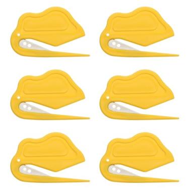 Imagem de Generic Abridor de cartas, cortador de envelopes, 6 peças, abridor de correio seguro para mulheres, pacote postal de papel, casa, escritório, amarelo
