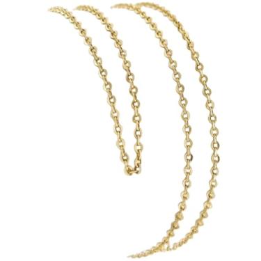 Imagem de Gargantilha Feminina Corrente Bailarina Ouro 18K 750 50cm Fina Delicada com Certificado