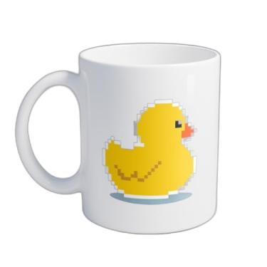 Imagem de Caneca Xícara de Café Porcelana 300ml Com Ilustração Pato de Borracha