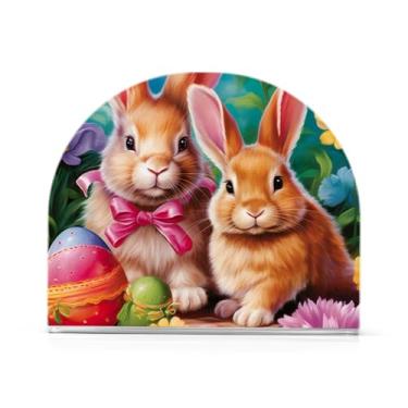Imagem de Porta-guardanapos de banho de coelhos, porta-guardanapos acrílico para mesas, suporte de guardanapo vertical para jantar cozinha restaurante decoração de casa acessórios de bar