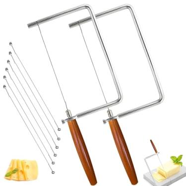 Imagem de Kit de fatiador de queijo, acessórios de faca de cozinha, cortador de queijo, componentes de aço inoxidável, faça você mesmo para fazer tábuas de corte de queijo para presentear com este kit de
