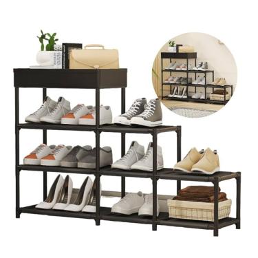 Imagem de Estante Multiuso:sapateira 8 Prateleiras Cesto Vazado