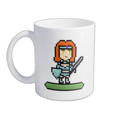 Imagem de Caneca Xícara de Café Porcelana 300ml Personagem Feminina Heroína de Jogo