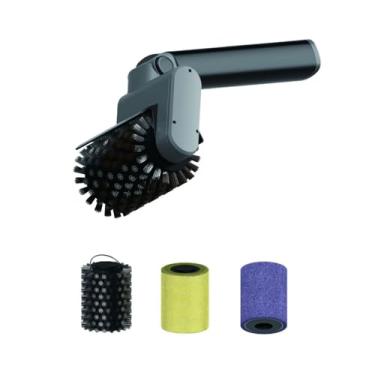 Imagem de Escova elétrica para churrasqueira 2026 com 3 cabeças de substituição, controle de energia de 3 velocidades, escova de limpeza de grelha recarregável sem fio com ângulo ajustável, ferramenta de