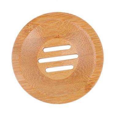 Imagem de AUNMAS Saboneteira de Madeira para Chuveiro, Porta Sabonete de Madeira de Carvalho Com Design Autodrenante, Bandeja Protetora de Sabonete Artesanal para Pia de Banheiro, Banheira de Cozinha (Cor de