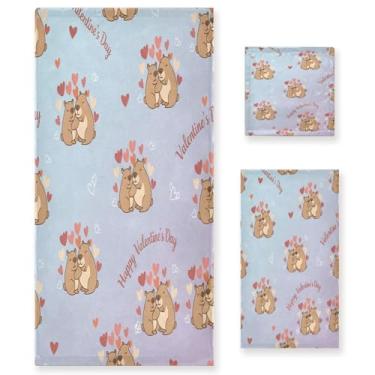 Imagem de Wassud Conjunto de 3 toalhas de banho capivaras dos namorados, toalhas super macias e absorventes para banheiro, toalhas de banho de secagem rápida, toalha de banho para academia, spa, hotel