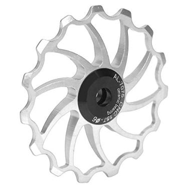Imagem de KIMISS Roda de Polia Guia do Desviador Traseiro MEIJUN 15T Com Rolamentos de Cerâmica para Bicicletas de Montanha Dobráveis, Liga de Alumínio Leve, Roda Guia de Bicicleta para Mudanças de Marcha