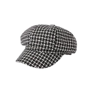 Imagem de GTIANHE-TAN Boina feminina chapéu jornaleiro quatro estações de chapéus modernos para viagens urbanas e festivais, One Size, Ágata