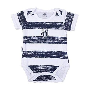 Imagem de Body Bebê Santos Listras Manga Curta Oficial