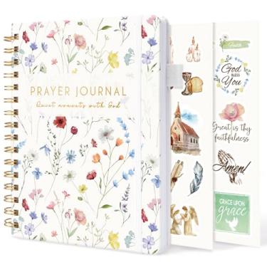 Imagem de Diário de oração para mulheres, diário bíblico com versículo, escrituras de 12 semanas, planejador cristão de fé e devocional, cadernos de estudo da Bíblia para anotações, presentes cristãos