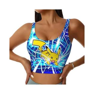 Imagem de Sutiãs Esportivos Personalizados Para Mulheres Pikachu De Alto Impacto