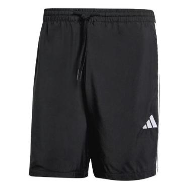Imagem de Short Adidas Chelsea 3 Listras Masculino, Preto, Branco, GG