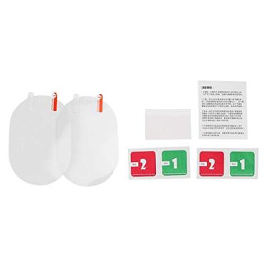 Imagem de Espelho retrovisor do carro adesivo anti nevoeiro película protetora à prova de chuva 2 peças para espelhos laterais de tamanho universal