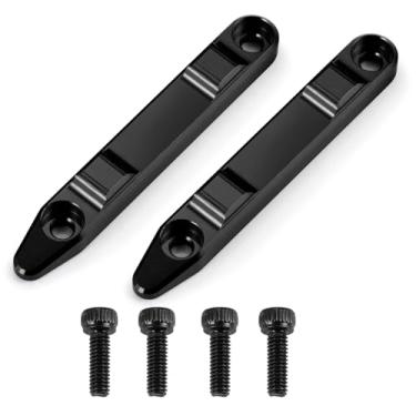 Imagem de BRKRC Trilho deslizante de teto de liga de alumínio 7075 para atualizações de caminhão de deserto Mojave GROM Arrma 1/16 1/14 (preto)