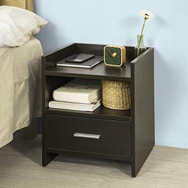 Imagem de Mesa de cabeceira mesas-de-cabeceira móveis de quarto 2 camadas mesa de cabeceira moderna mesa de cabeceira armário armário rack cabeceira mesa de centro mesas de cabeceira (cor: preto)