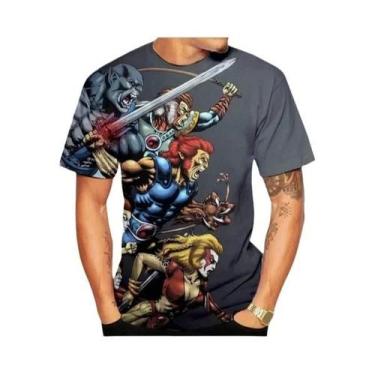 Imagem de Anime ThunderCats 3D Camiseta clássica Camisa de guerra Moda masculina