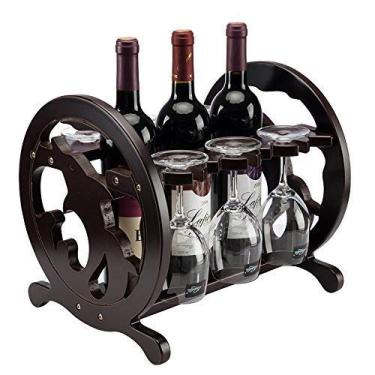 Imagem de Rack de vinho personalizado europeu criativo de madeira para copos de vinho decoração de sala série de arte decoração de interiores