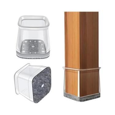 Imagem de Protetores De Piso Para Pernas De Cadeiras Em Feltro Quadrados, 32 Peç