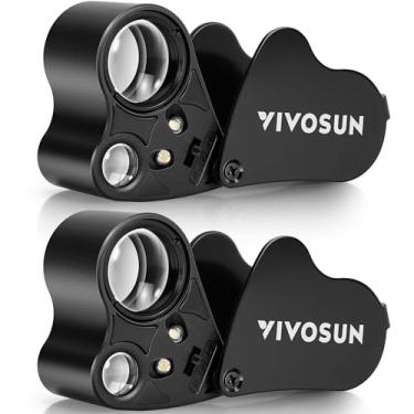 Imagem de Lupa de joalheiro iluminada VIVOSUN 30X 60X 2 unidades, Black 2-Pack, 1