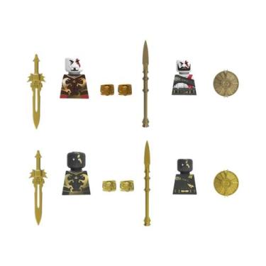 Imagem de Mini Figuras De Ação Kratos Geralt Ciri Compatíveis Com Blocos De Mont