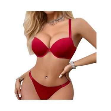 Imagem de Conjunto De Sutiã Com Aro Push up Para Seios Pequenos, Lingerie Sexy C
