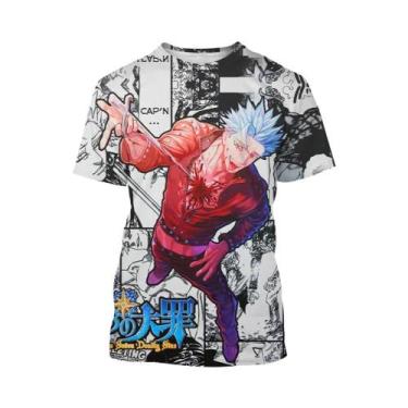 Imagem de Camiseta De Verão Com Personagem De Anime Impressa Em 3D Design Criati