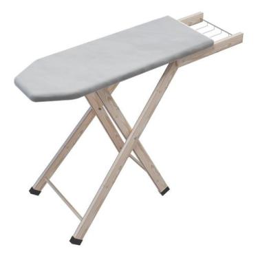 Imagem de Tábua De Passar Roupa C/ Forro Térmico Madeira Pinus - Technox