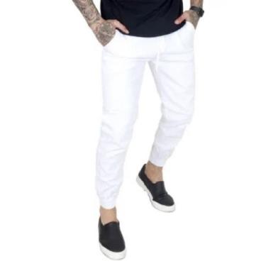 Imagem de Calça Jeans Jogger Masculina Jogguer Sarja Cores Preta,Caramelo,Vinho 