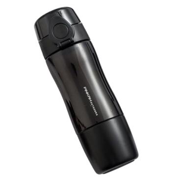 Imagem de Garrafa de água de um botão para esportes ao ar livre, design à prova de vazamento de 470/570 mL com filtro de chá, material PC de grau alimentício, recipiente antiqueda para beber (preto 490 ml)