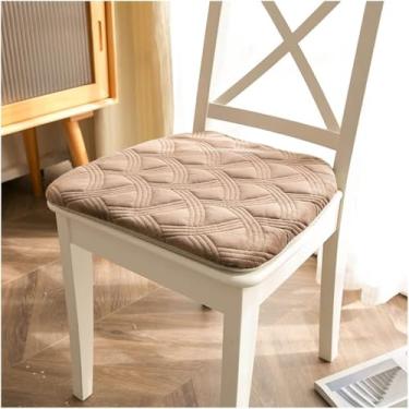 Imagem de 1/2/4 Pacotes De Almofada De Cadeira De Pelúcia Almofada De Cadeira De Jantar Engrossada Almofada De Assento De Ferradura Antiderrapante Almofada De Assento De Sala De Jantar Removível E La