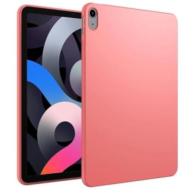 Imagem de GUNPRIO Capa vermelha para iPad Air 11 polegadas M3 M2 2025 2024/11 polegadas Air 5ª 4ª geração 2022 2020, ultrafina, macia, flexível TPU capa traseira