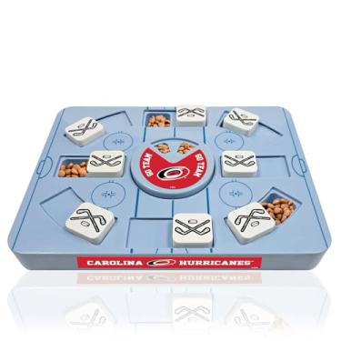 Imagem de Pets First NHL Carolina Hurricanes Brinquedo quebra-cabeça grande, tamanho novo, petisco interativo para cães e brinquedo de alimentação lenta