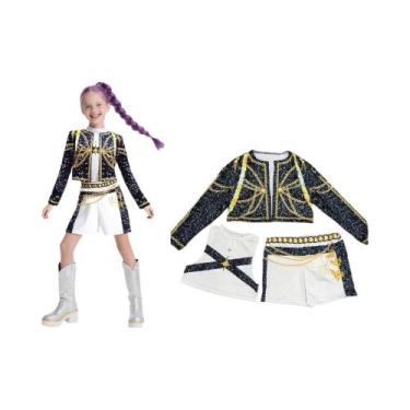 Imagem de Fantasia De Guerreira K-Pop Rumi Para Meninas, Conjunto De Fantasia Pa