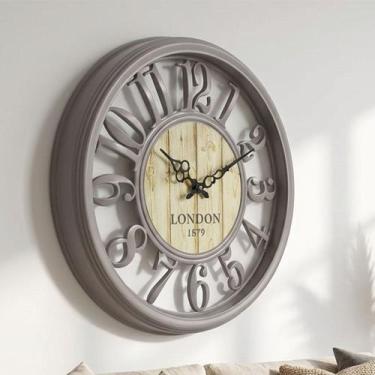 Imagem de Relógio De Parede Redondo Vazado Decoração London 1879 45cm - Genérico