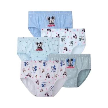 Imagem de Cuecas De Algodão Para Meninos Com Estampa Do Mickey, Respirável, Paco