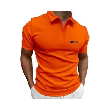 Imagem de Camisa Polo De Negócios De Luxo Para Homens, Rápido Secagem, Estampada