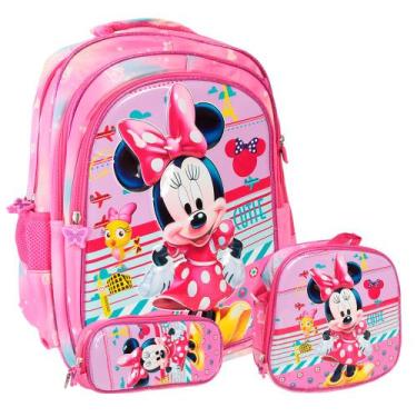 Imagem de Kit Mochila Infantil Escolar Menina Costas Volta As Aulas - Plike