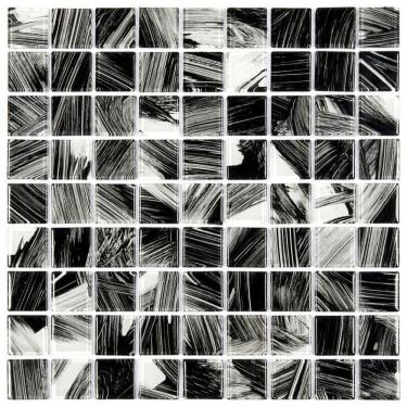 Imagem de Kit 1m² Pastilha de Vidro Cristal 29cm X 29cm Preto