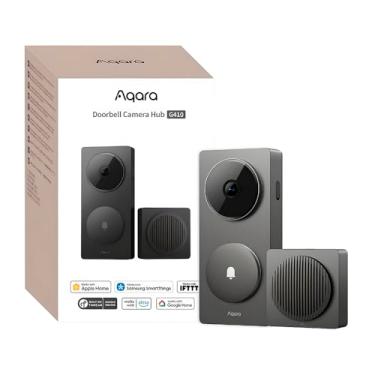 Imagem de Campainha Smart G410 com Câmera Vídeo Porteiro 2K e Chime Integrado | HomeKit Secure Video, Monitoramento Residencial Avançado, Cor Cinza