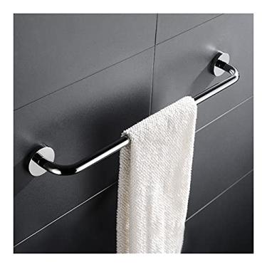 Imagem de Conjunto de ferragens de banheiro de barra de toalha, suporte de papel para toalha, escova de vaso sanitário cromada, anel de toalha, gancho de roupão, acessórios de banheiro, suporte de armazenamento