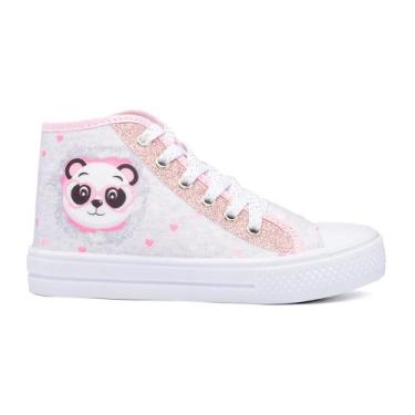 Imagem de Tênis Infantil Panda Feminino Botinha Glitter Menina - Espelho Meu, 31