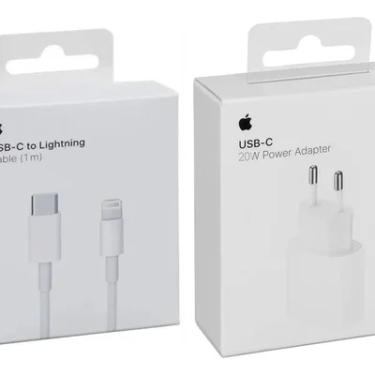 Imagem de Carregador Turbo Apple Completo Fonte 20w E Cabo Lightning 1m