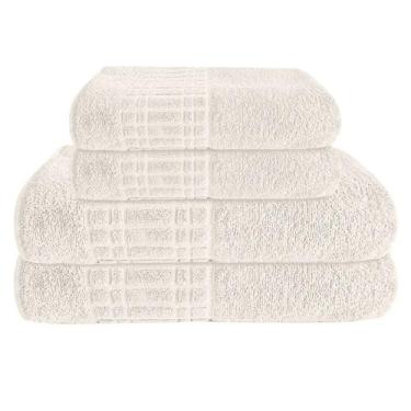 Imagem de Kit Jogo De Toalhas Camesa 4 Peças Banho e Rosto Loft 100% Algodão 400