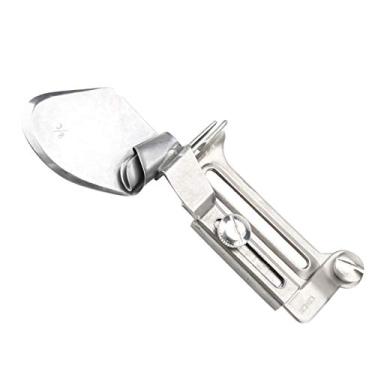 Imagem de Máquina de costura, calcador de aço inoxidável para encadernação e bainha de viés, com bainha giratória para máquina de costura plana industrial