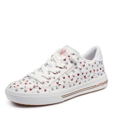 Imagem de Skechers Tênis feminino James Goldcrown: Arch Fit Arcade Love on Top, Branco/Vermelho, 38